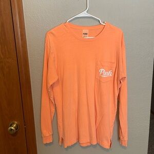 VS PINK Neon orange long sleeve